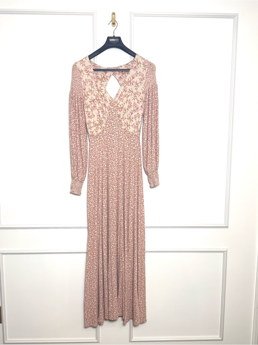 Free People Pink Love Story Maxi Dress Medium Romantic Dreamy - Picture 8 of 14